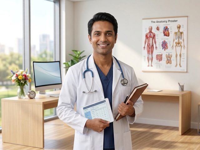 Doctor reviewing patient records